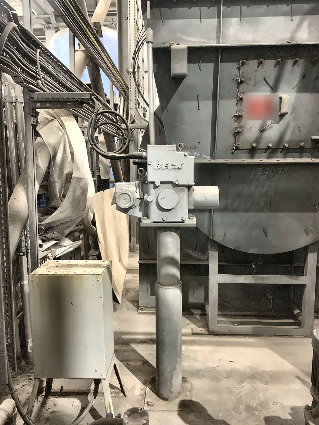 Beck electric actuator on an FD fan damper at a UK biomass plant