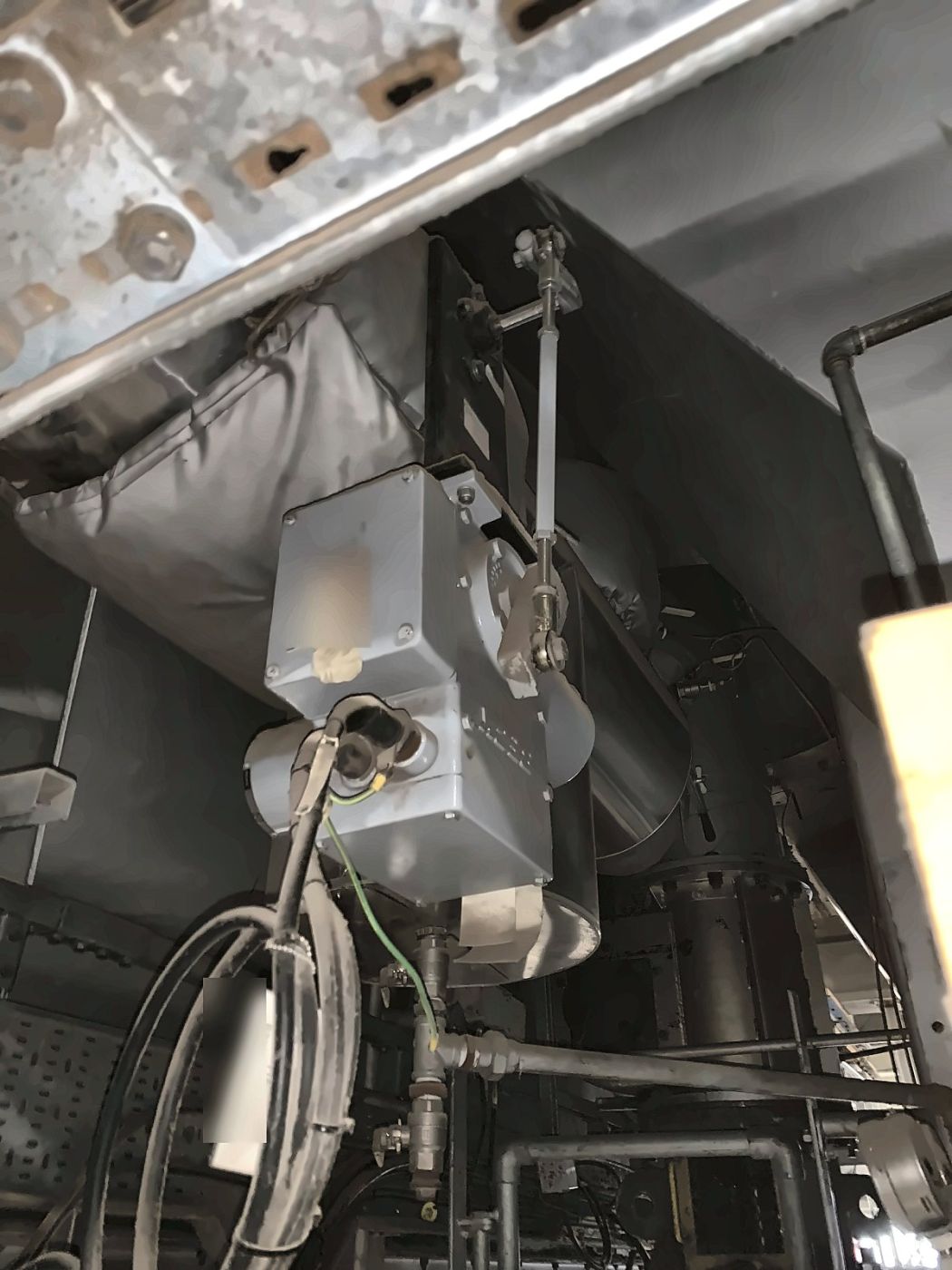 Beck electric actuator on a gasification air valve